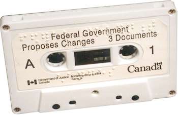 Audio cassette prepared and produced for the Government of Canada